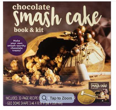 Chocolate Smash Cake Book Kit Recipe Book Mini Wooden Hammer Baking NEW