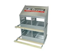 Brower Galvanized Steel 4 Hole, 20 Hen Capacity Outdoor Poultry Brooding Chic...