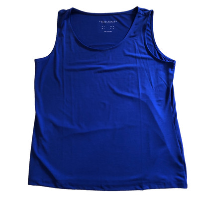 Susan Graver Royal Blue Tank Top Size L Modern Essentials NWOT