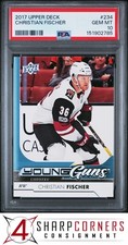 2017 UPPER DECK #234 CHRISTIAN FISCHER RC YOUNG GUNS COYOTES PSA 10