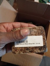100 Pure Natural African Black Soap Rectangular Bar 4.4 oz for Body Face