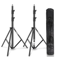 2 Pack Heavy Duty Light Stand 8.5ft, Spring Cushioned, Aluminum Construction,...