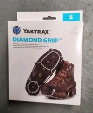 NEW Yaktrax Diamond Grip Winter Hiking Traction for Boots Shoes Ice Spikes S