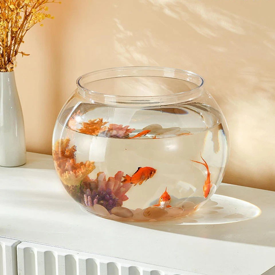 (Large Size) 3 Gallon Plastic Fish Bowl, Aquarium Fish Tank 11.5 Liters Foto 4 de 4
