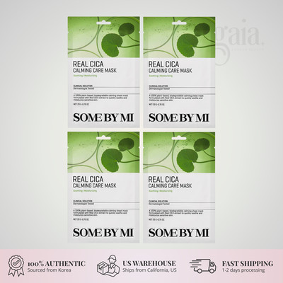SOME BY MI Real Care Mask Cica Calming   4 Sheets for Soothing Sensitive Skin