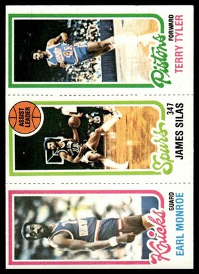 1980-81 Topps #91 / 170 / 206a Earl Monroe / James Silas / Terry Tyler TL, ERR