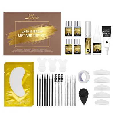 Lash Lift Kit Brow Lamination Kit Brown Color, Professional Eyelash and Eyebr...