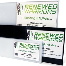 HDPE Sheets - 6" x 24", White 1/4" Thick High Density Plastic Board Recycled ...