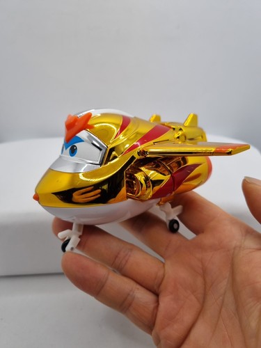 Pacchetto aereo Super Wings Transform-A-Bots x3 Flip Paul Golden Boy 5" raro ottime condizioni - Foto 23 di 23