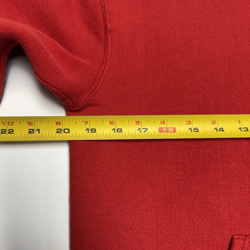 Felpa con cappuccio Russell Athletic vintage anni 80 uomo M 19,5x24 rossa USA - Foto 13 di 14