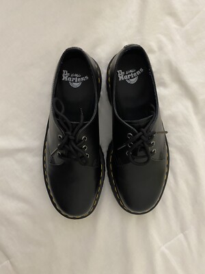 Dr. Martens 1461 Quad Polished Smooth Platform Oxfords Black - W