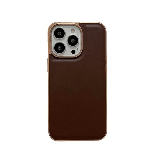 Case For iPhone 14 Pro Max 14 Luxury ShockProof Plating Frame Leather Back Cover - Photo 14 sur 14