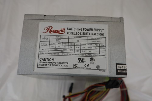 Rosewill LC-8360BTX Switching Power Supply 350W - Picture 4 of 4