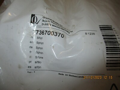 Bosch 7736700370 Siphon Nefit CW3 / CW4 / CW5 NEU