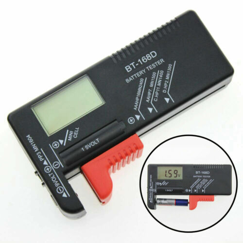 Digital Battery Tester Checker for AA AAA C D 9V 1.5V Button Cell Batteries US - Picture 1 of 9