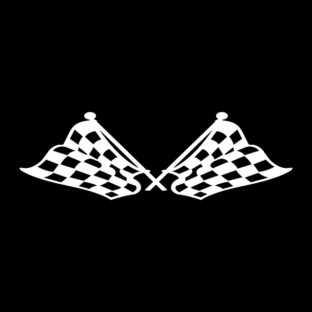 Checkered Flag Race Racing Finish Line Car Truck Window Vinyl Decal