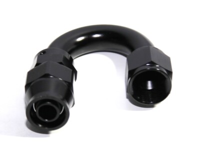 BLACK AN10 10AN AN-10180 Degree Swivel Reusable PTFE Hose End Fitting Adapter