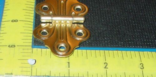 4 Vintage geprägte Schmetterling Schrank Strumpfhalter Tür Landhaus erhöhte Scharniere USA NOS - Bild 17 von 18
