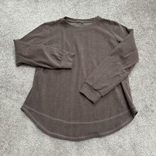 Unbranded Soft Fleece Sweatshirt Womens Medium Round Neck Stretch Round Hem Top