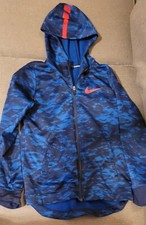 Boys nike Blue Camo basketball hoodie xl