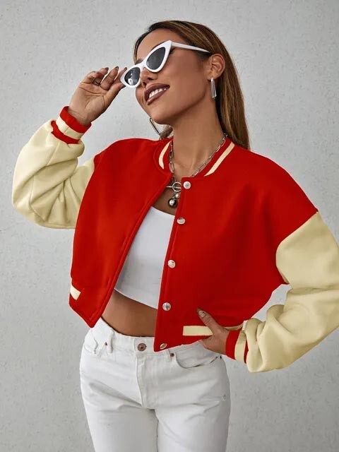 US women Cropped style College Style Varsity Jacket for Women by Her Universe image 6