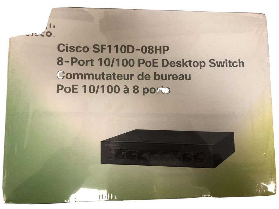 Cisco SF110D-08HP 8-Port 10/100 PoE Desktop Switch - Image 4 of 4