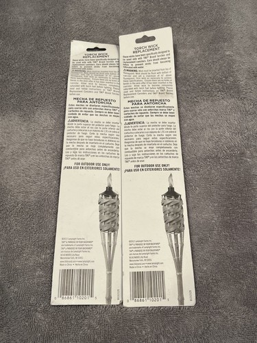 Tiki Brand Torch Wicks Two 2-Packs 4 Wicks Total 9" Wicks New - Picture 4 of 4