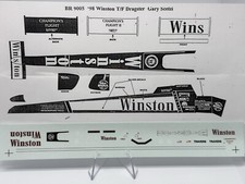 HO Scale Drag Slot Car Water Slide Decal, Silk Screen w/ White NOT A COPY - NEW