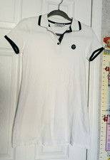Wimbledon Est.1877 Girls White Tshirt Dress 8-10 Years