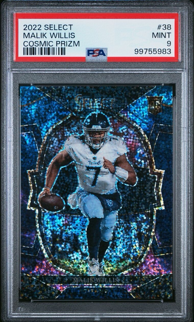 2022 Panini Select Malik Willis #38 Cosmic Prizm SSP PSA 9  Rookie Card RC