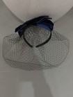 Goorin Brothers Blue Velvet Bow Fascinator Headband Lace Netting Veil Peaky — photo 1