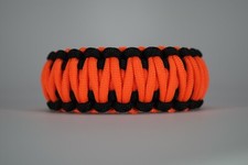 550 Paracord Survival Bracelet King Cobra Black/Orange "Made in the USA"