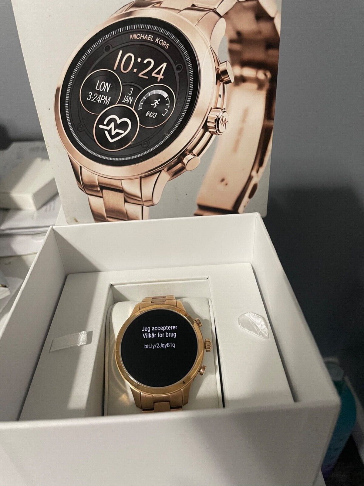 Michael Kors Smart Watch Access Runway Rose Gold Bracelet Link Band | eBay