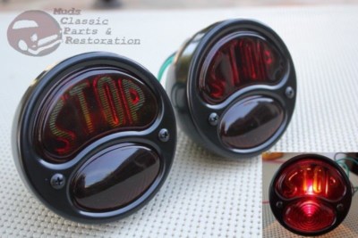 Custom Car Truck Rear Brake Stop Taillamp Lights Model A B T Coupe Sedan Antique