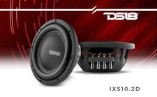 DS18 10" Shallow Mount Subwoofer 1200W DVC 2-ohm Slim Thin Car Sub Bass IXS10.2D