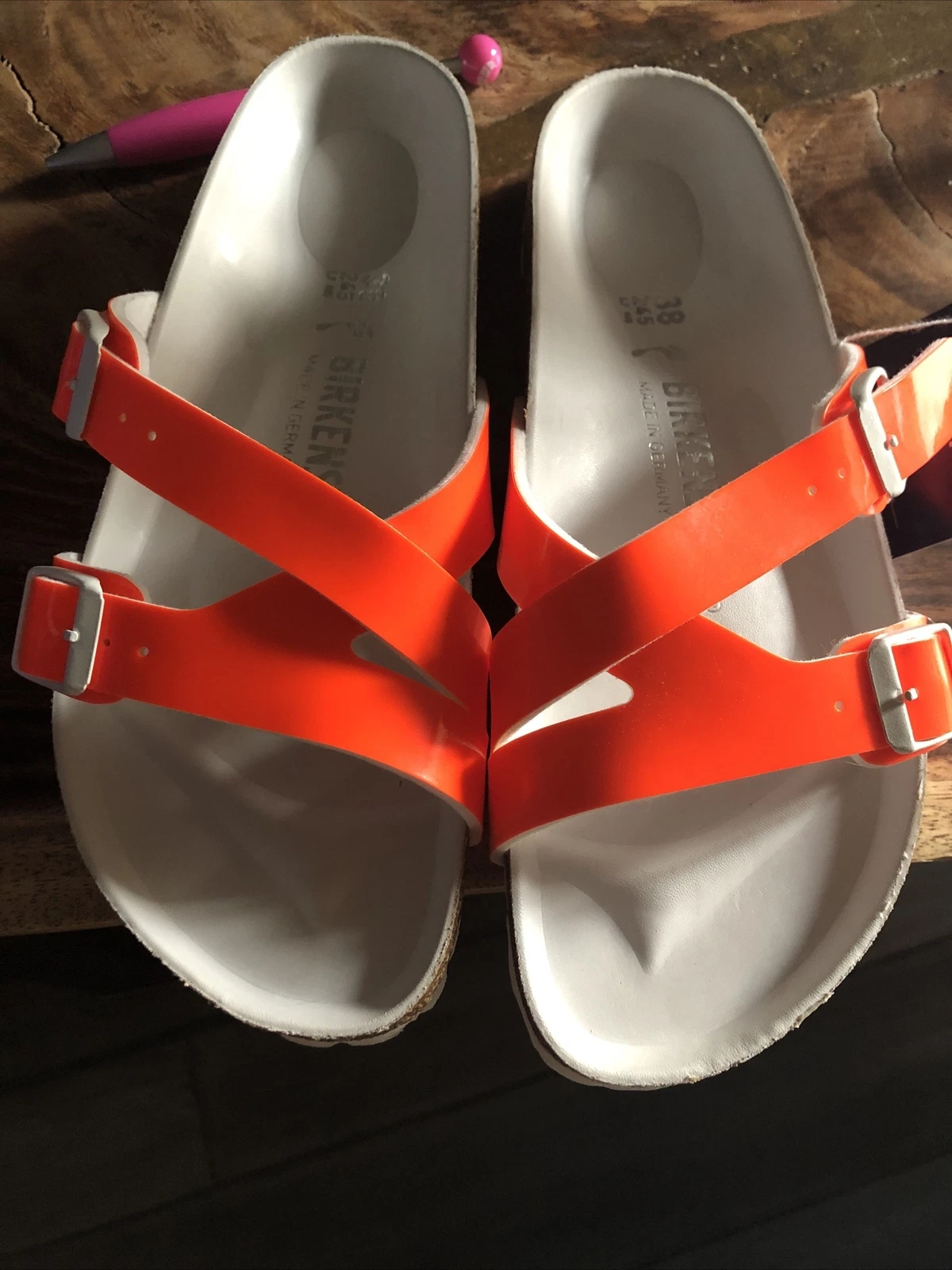 NEW BALANCE SANDALI DA DONNA BIRKENSTOCK YAO BALANCE ARANCIONE NEON 1016961❤❤️38