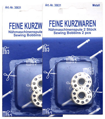 4 x Nähmaschinenspule Metall, Nähspule, Metallspule, Unterfaden, Nähzubehör