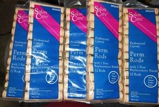 5 New Old Stock Packages 12 Pack Salon Care Professional Curved Perm Rods