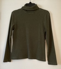 High Sierra Sz L Forest Green L Slv Ribbed Cotton Spandex Turtleneck Women's