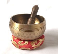 3.5" Chakra Tibetan Meditation Yoga Singing Bowl Tibetan Buddhist cushion stick