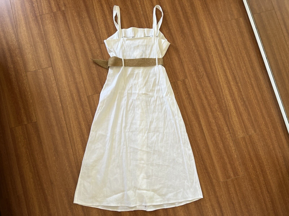 Forever 21 White Belted Linen Woven MIDI Dress Size Medium Sleeveless Button Up | eBay Forever 21 White Belted Linen Woven MIDI Dress Size Medium Sleeveless Button Up | eBay