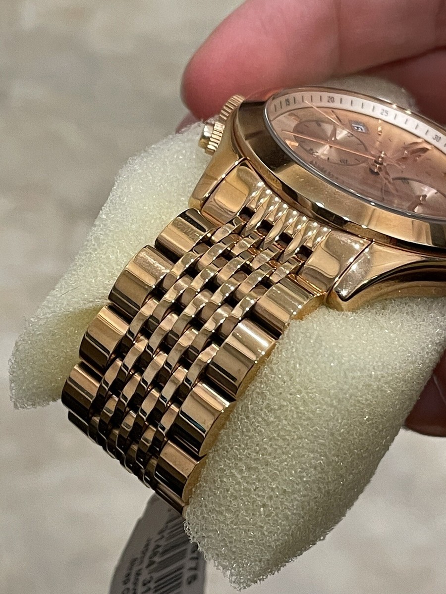 Michael Kors Rose Gold Stainless Steel Bracelet Chronograph Watch