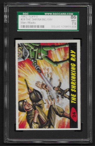 1962 Topps Mars Attacks #24 The Shrinking Ray — SGC 7.5