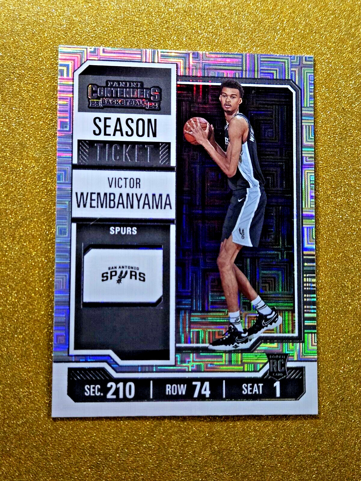 2023-24 Panini Contenders Victor Wembanyama #11 RC Rookie Season Ticket MINT 🔥 view 5