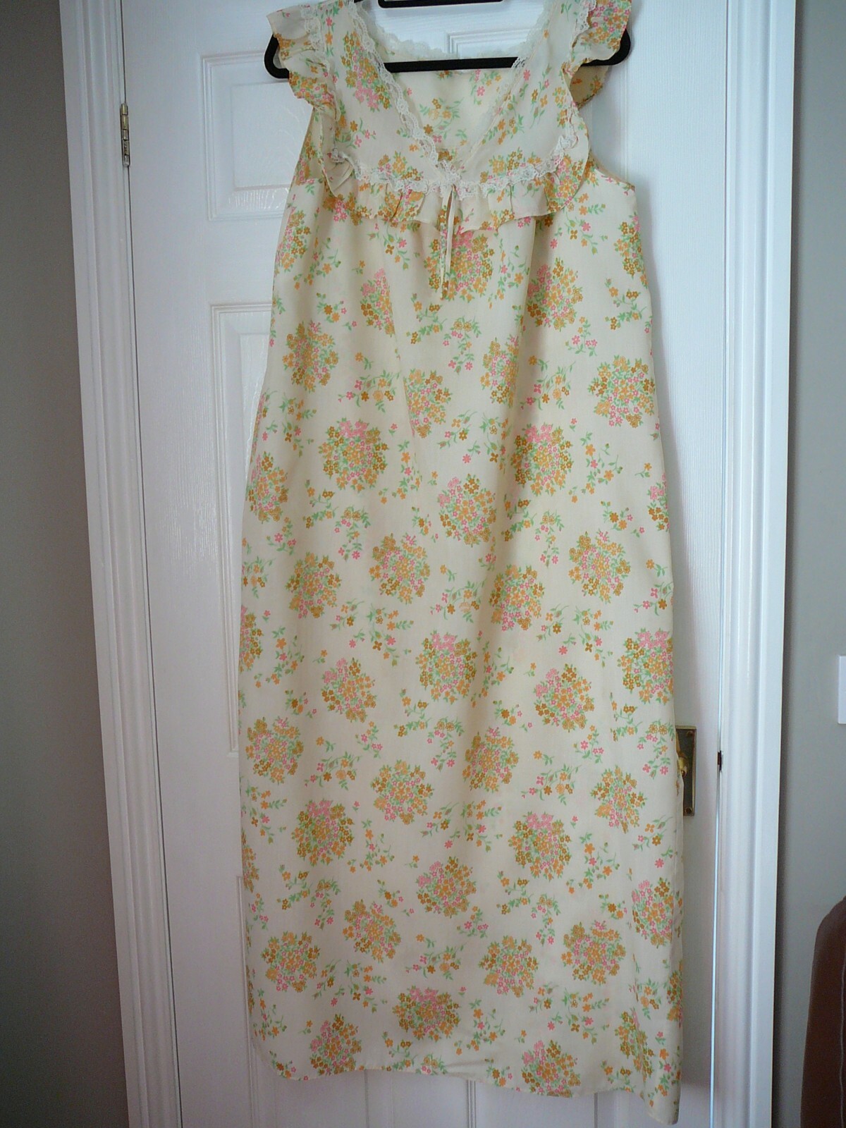 Vintage 60s / 70s St Michaels Floral Lightweight Polyester long Night Dress  38 | eBay
