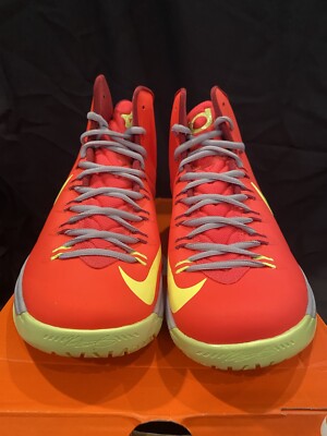 Nike KD V 5 DMV Bright Crimson Volt Wolf Grey Size 11.5 DS 554988