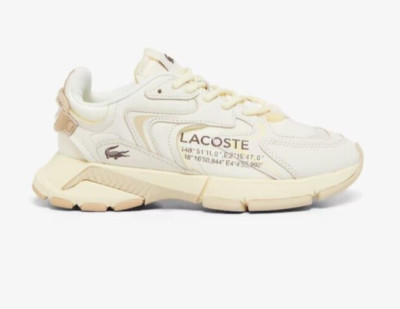 Lacoste L003 NEO Women's Sneakers Off White / Light Brown. Size 6, 8, 8.5, 9, 10