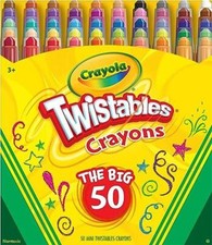 Crayola Mini Twistables Crayons 50 Ct , Kids Art Supplies, Unique Gifts for