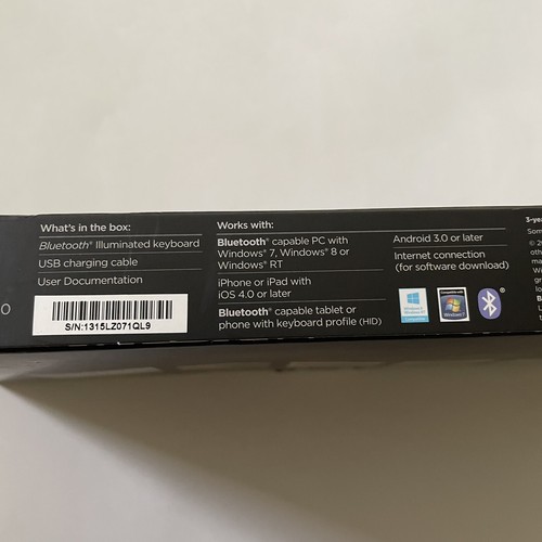 Brand New Logitech K810 Wireless Bluetooth Illuminated Keyboard Rechargeable NIB - Picture 6 of 8