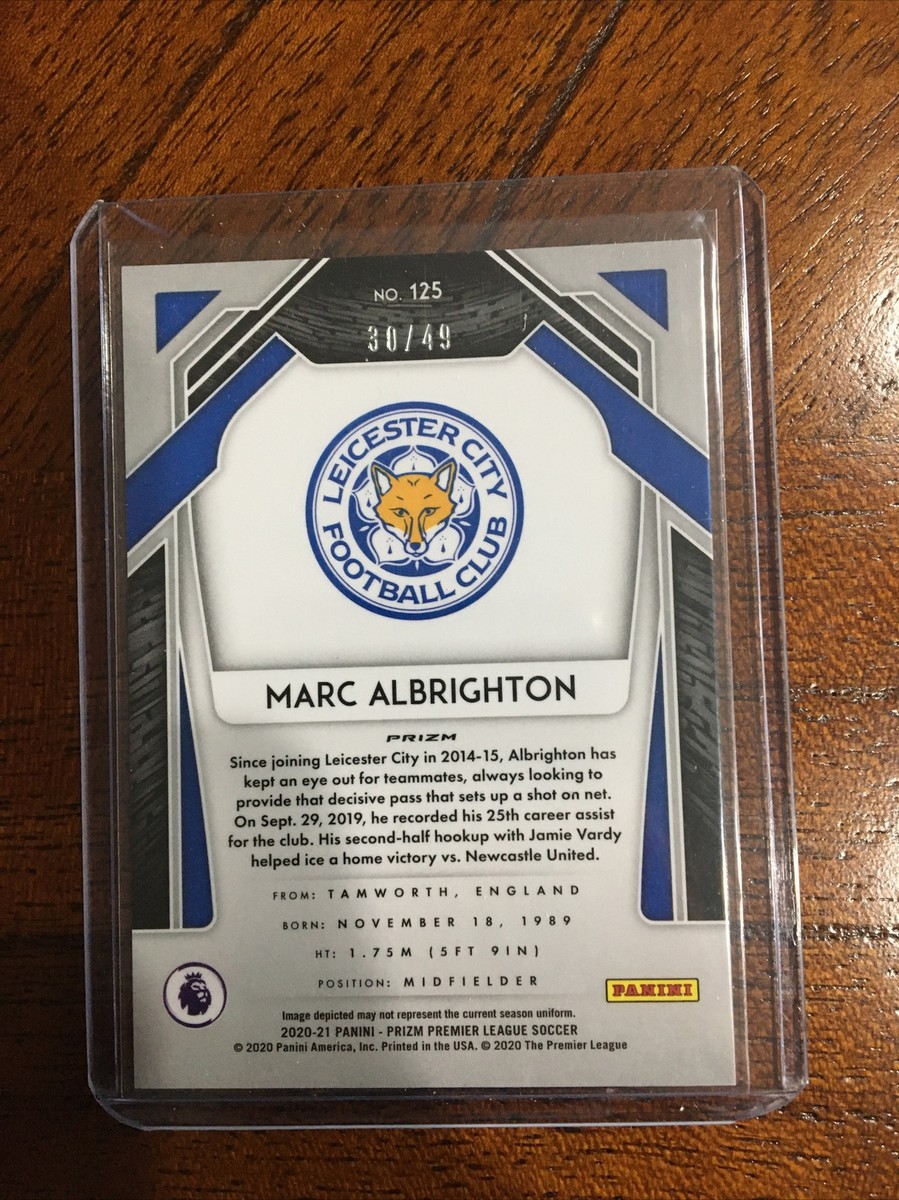 2020-21 Panini Prizm Marc Albrighton Green Cracked Ice /49